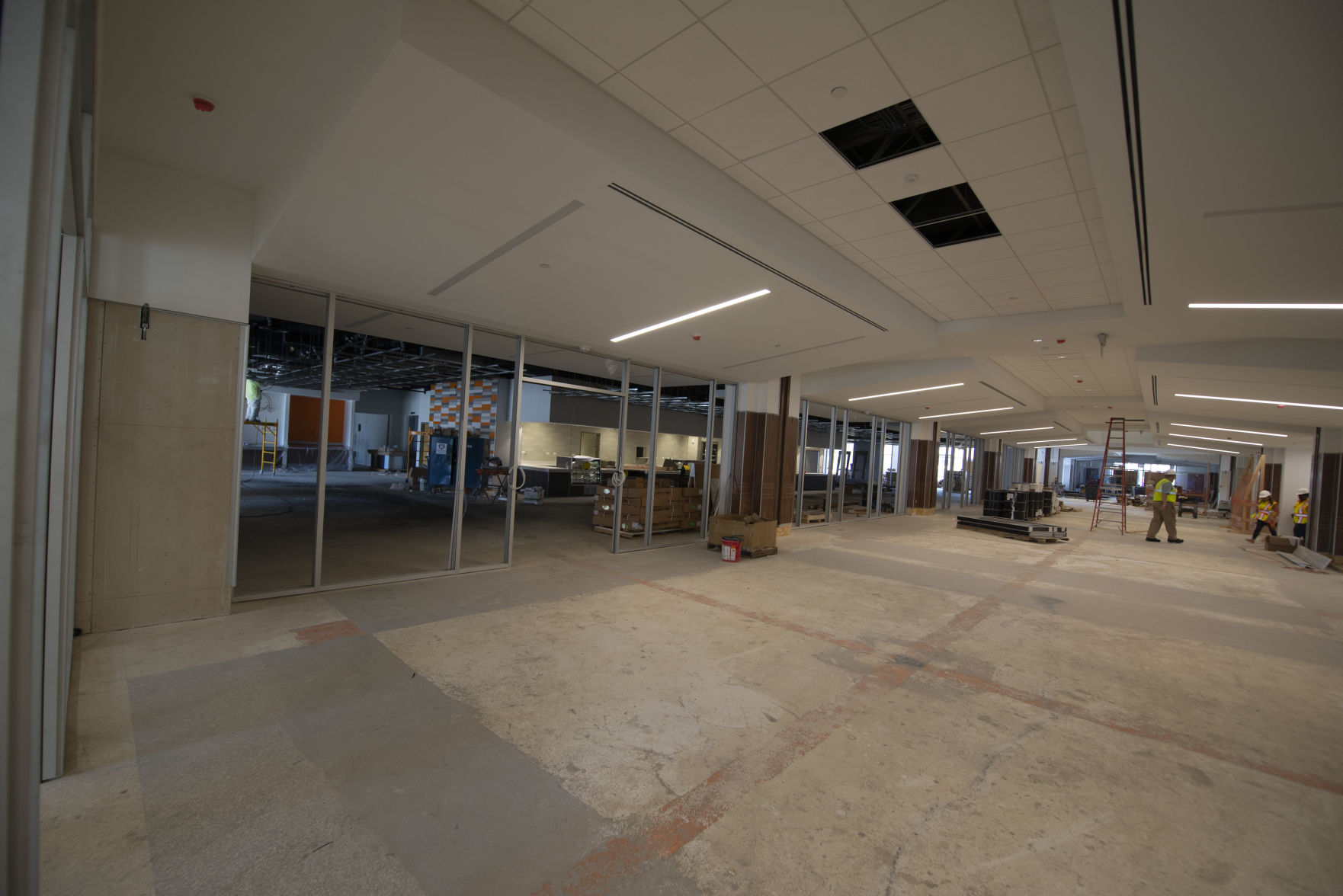 Looking into food court area, UT Student Union Tour - August 7, 2018